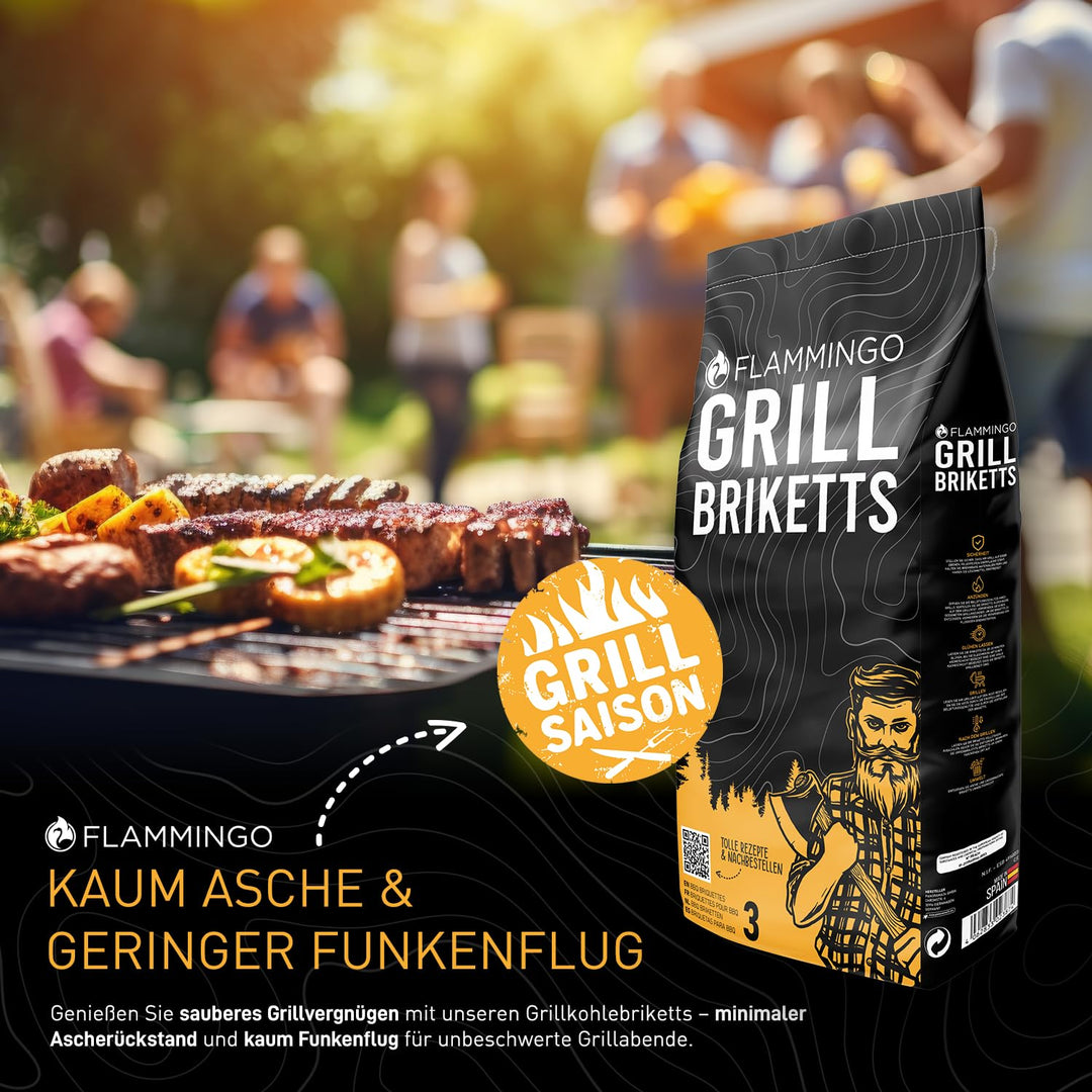Grillbriketts 27 kg (9x 3 kg) Holzkohle lange Brenndauer - Bild 3