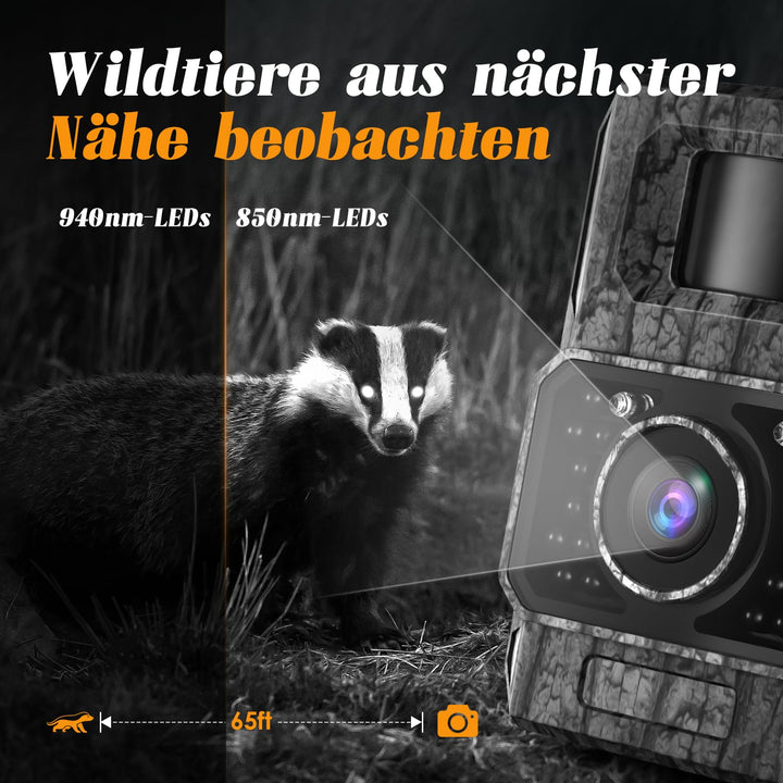Wildkamera 4K 64MP WLAN mit App-Steuerung und Nachtsicht 20m - Bild 2