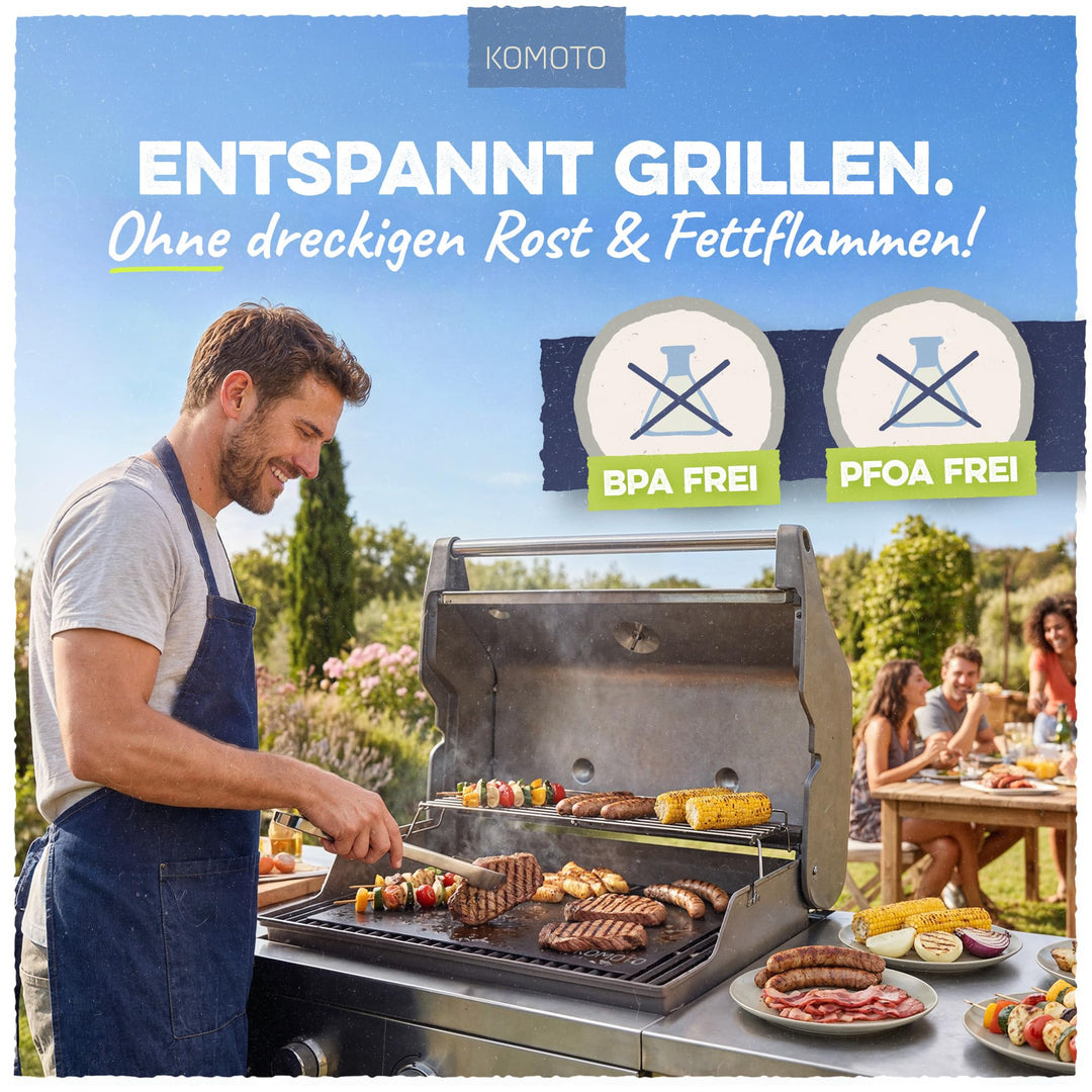 Grillmatte Antihaft 6er Set 50x40 cm für Gas- und Holzkohlegrill - Bild 2