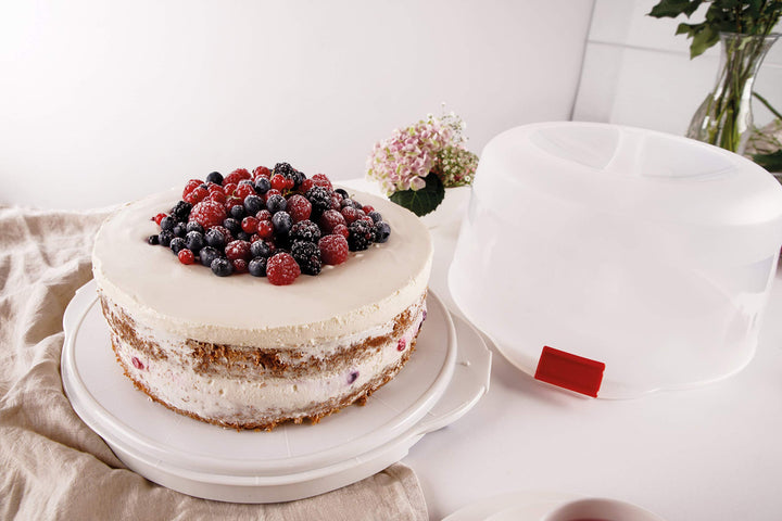 Kuchentransportbox Kunststoff Ø 38,5 cm mit Kühlakkus und Schneidehilfe - Bild 5
