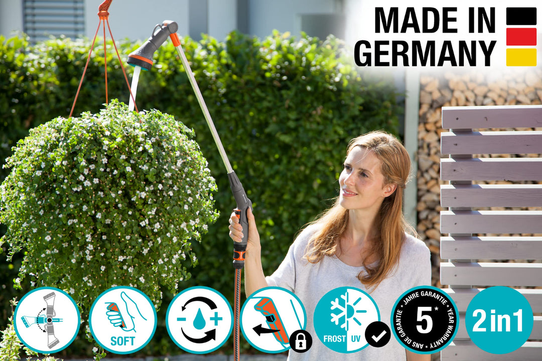 Giessstab frostsicher 2-in-1 mit Spruehduese fuer Garten - Bild 4