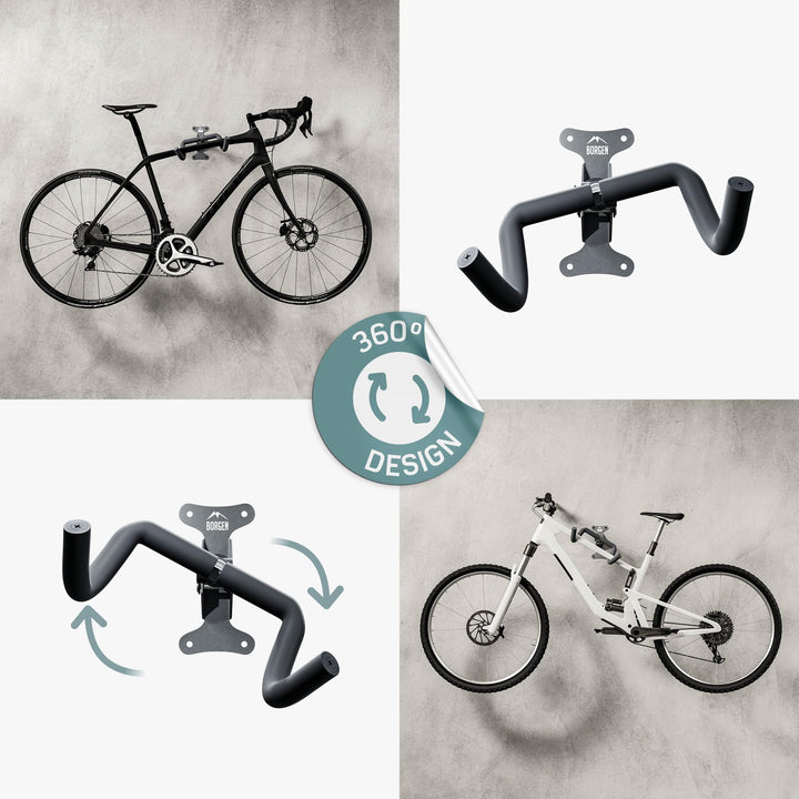 Fahrrad Wandhalterung klappbar Metall bis 20 kg alle Radtypen - Bild 3