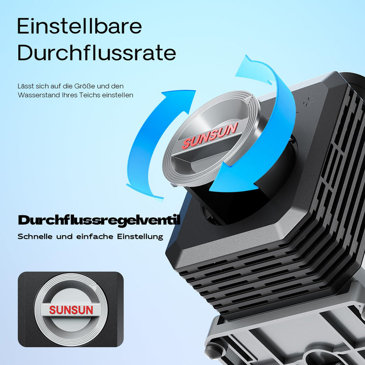 Teichpumpe 12.000 l/h 100W Energiespar-Filterpumpe für Koiteiche - Bild 5