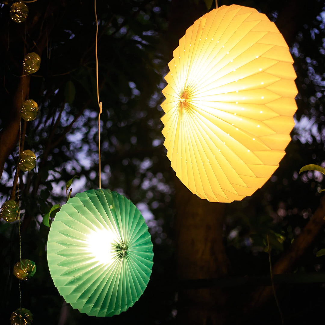 Lampion Outdoor wetterfest Grün Ø40cm mit E14 LED Stecker - Bild 7