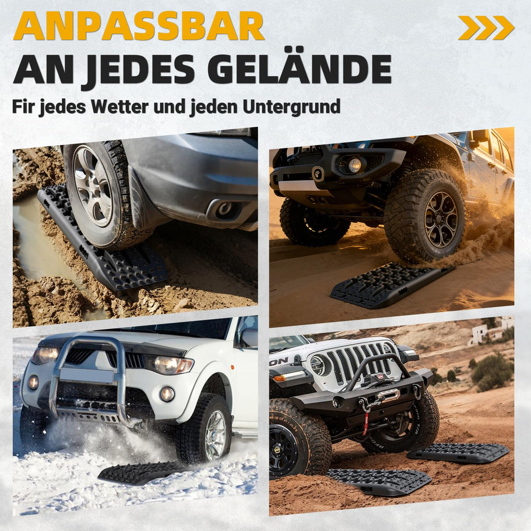 Offroad Traktionsmatten 2er-Set Nylon 106x31cm bis 10t Anfahrhilfe - Bild 7