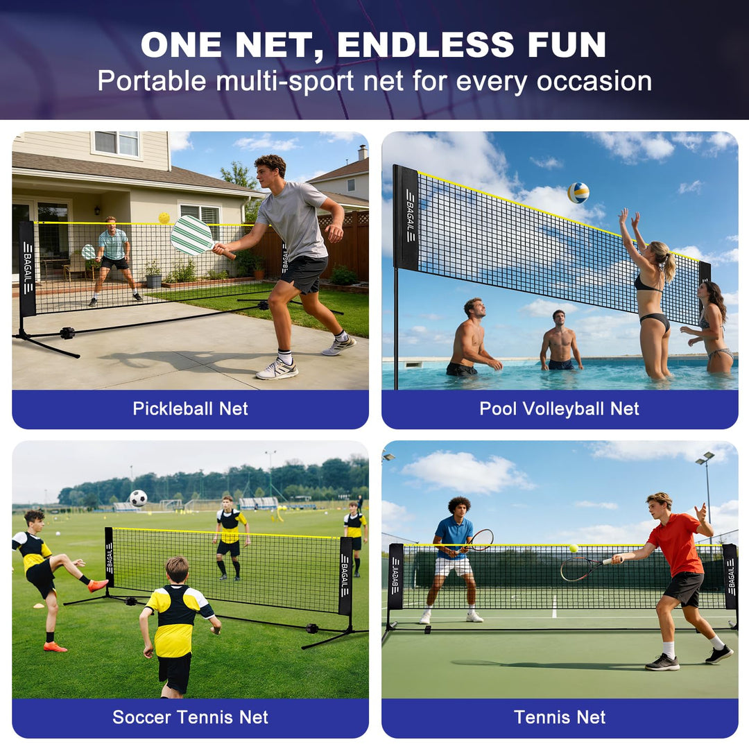 Badminton Netz tragbar 5,2 m höhenverstellbar für Garten und Strand - Bild 6