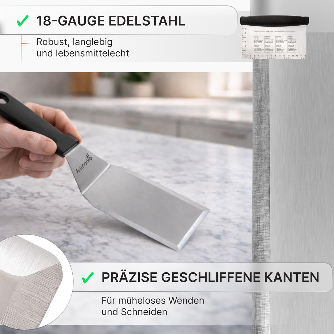 Pfannenwender-Set Edelstahl 4-teilig für Grill und Pfanne - Bild 2