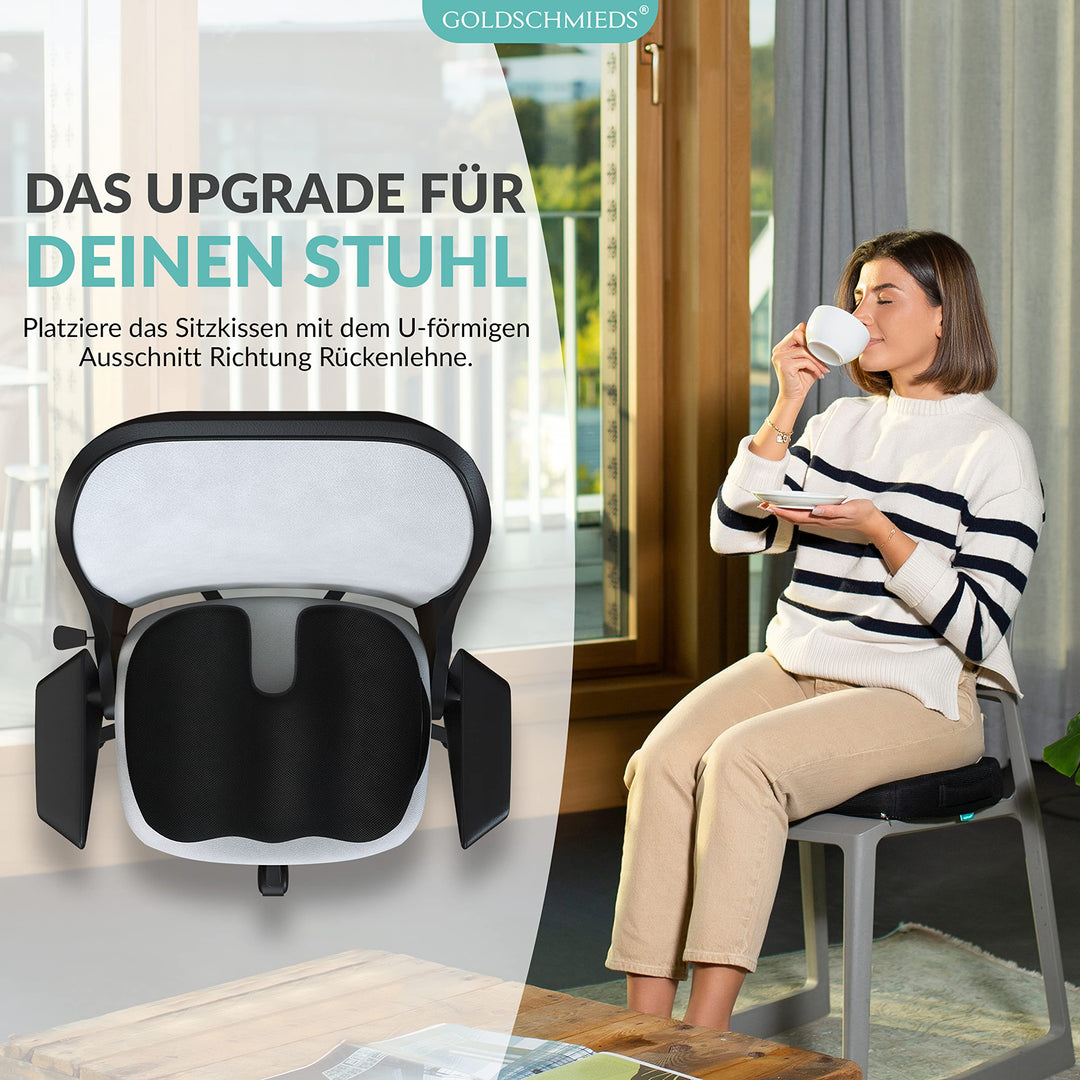 Orthopädisches Sitzkissen Ergonomisch für Bürostuhl Auto Steissbein - Bild 3