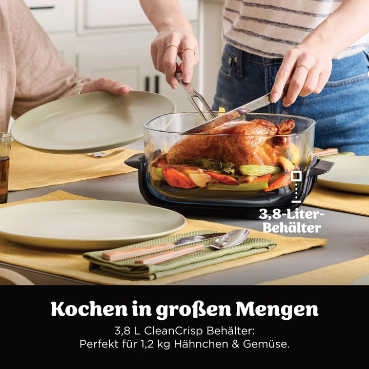 Heissluftfritteuse tragbar 3,8 l + 1,4 l Glas mit Tasche - Bild 6