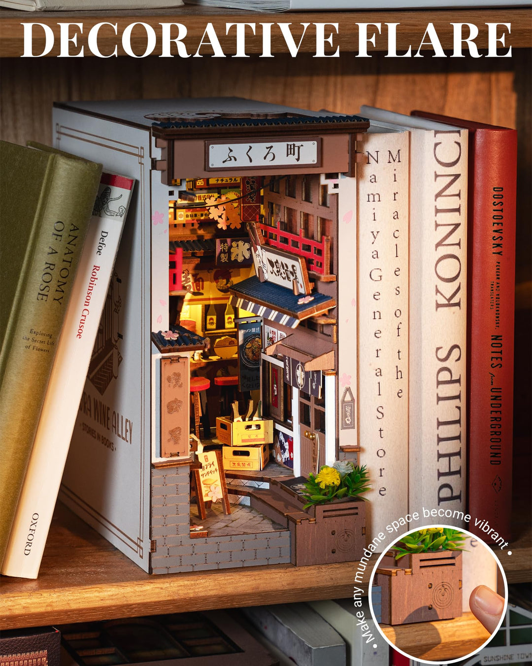 Book Nook Bausatz Sakura Wine Alley Japanische Gasse 249 Teile - Bild 3