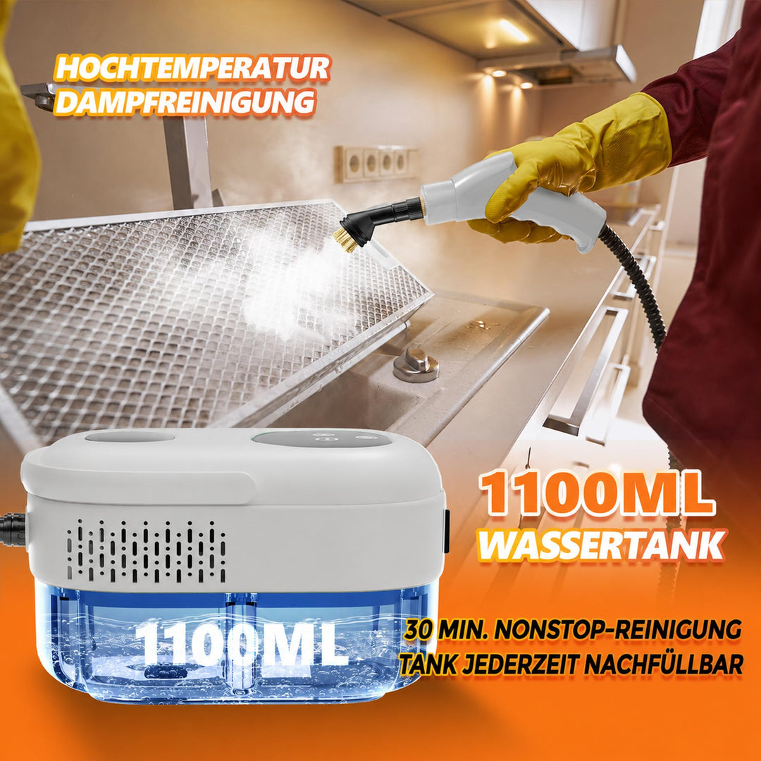 Dampfreiniger Handgerät 1,1L Tank 6 Stufen chemikalienfrei - Bild 4