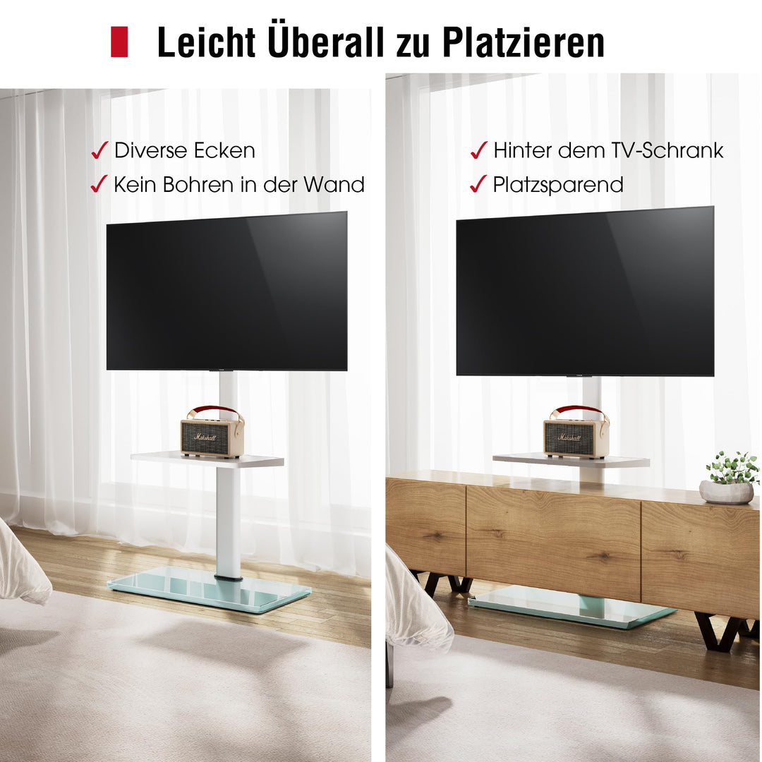 TV Bodenständer höhenverstellbar schwenkbar für 32–70 Zoll bis 40 kg - Bild 8
