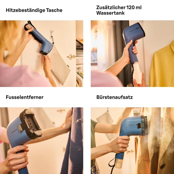 Dampfglätter kompakt 1100W 120ml Tank mit hitzebeständiger Tasche - Bild 7