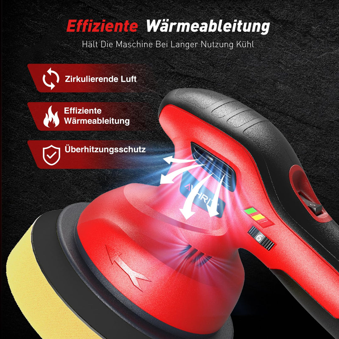 Akku-Exzenterpolierer 6 Zoll kabellos 2x21V mit Tragetasche - Bild 5
