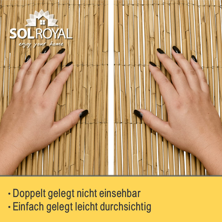 Schilfmatte Sichtschutz 100% Schilf Indoor Outdoor Natur - Bild 5