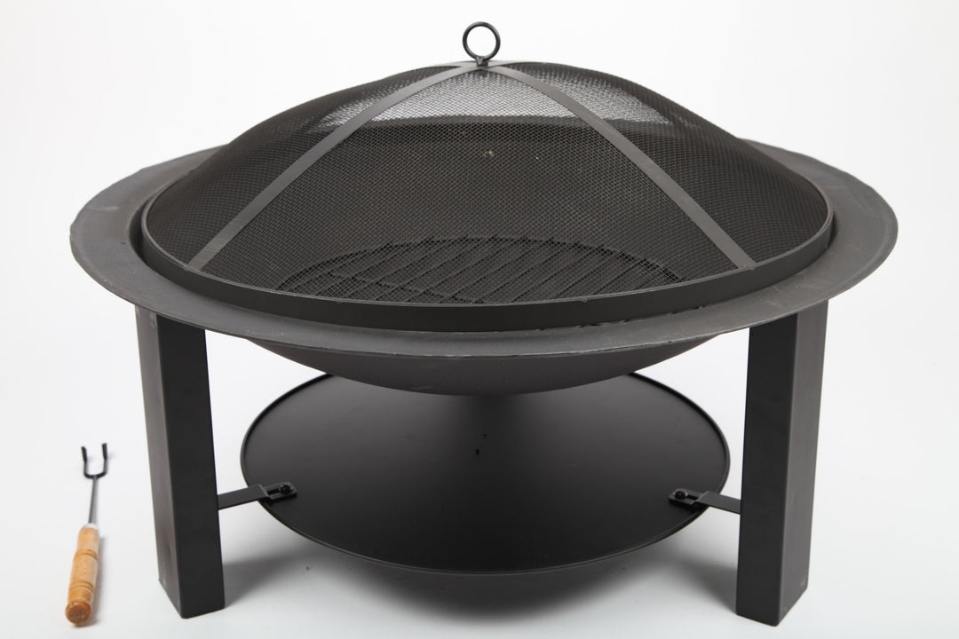 Feuerschale Gusseisen 73 cm mit Grillgitter und Funkenhaube - Bild 5