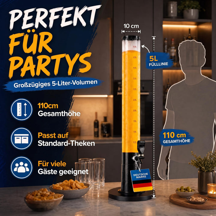 Bierzapfanlage 5L mit Eiskammer und Zapfhahn für Partys - Bild 7