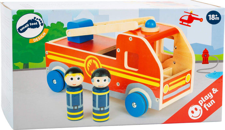 Feuerwehrauto Holz mit Leiter und 2 Spielfiguren ab 3 Jahre - Bild 5