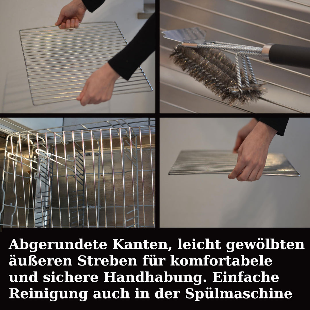 Grillrost Edelstahl 40x30 cm spülmaschinenfest 2er-Set - Bild 6