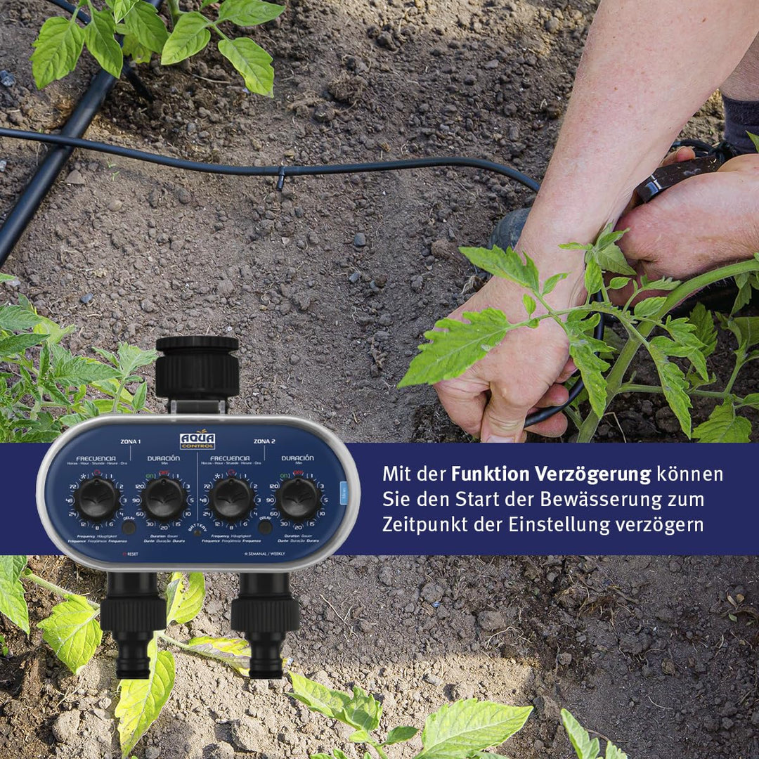Bewässerungscomputer 2-Zonen mit Delay-Funktion für Garten - Bild 8