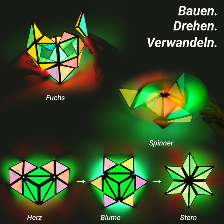 Magnet-Pyramiden-Puzzle 243 Magnete 12 Teile leuchtend für Kinder &amp; Erwachsene - Bild 4