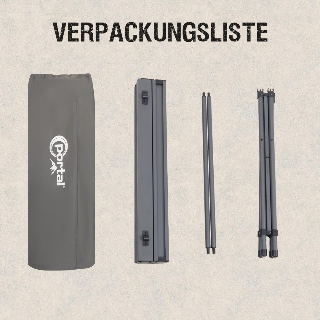 Campingtisch klappbar Aluminium 70x70cm 80kg belastbar mit Tragetasche - Bild 8