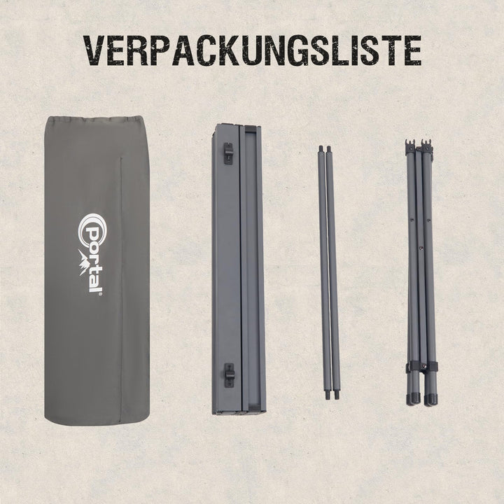 Campingtisch klappbar Aluminium 70x70cm 80kg belastbar mit Tragetasche - Bild 8