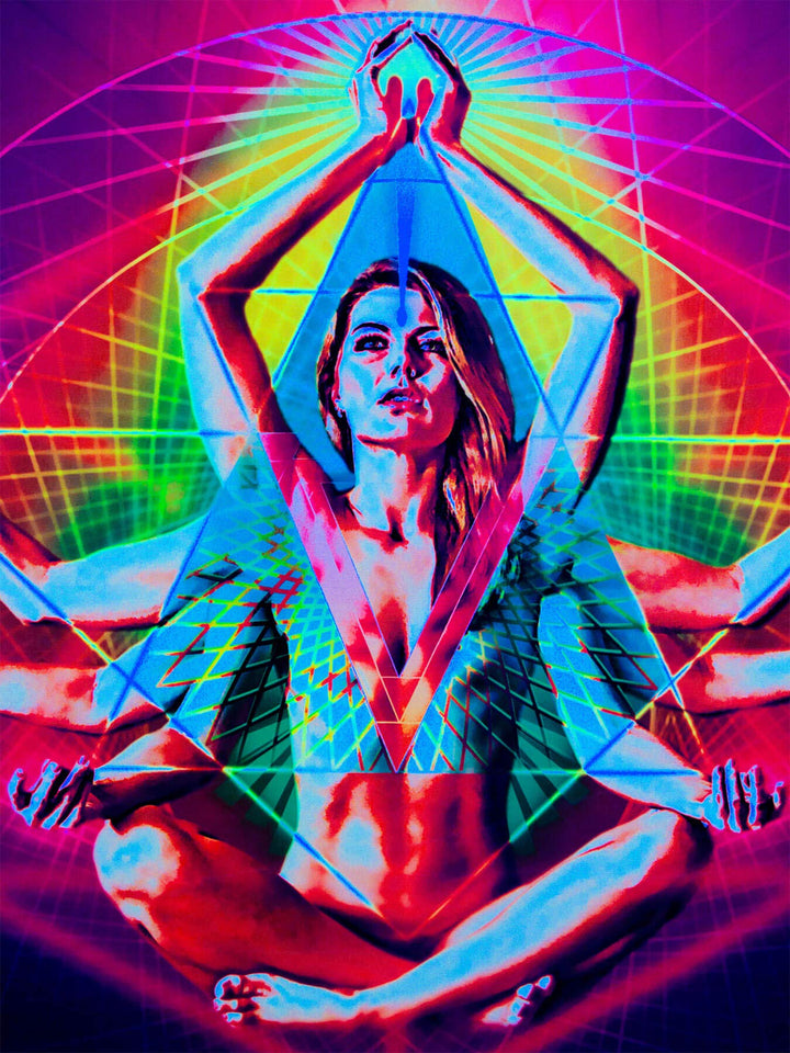 Schwarzlicht Stoffposter UV-aktiv Neon 110x137 cm Wandbehang - Bild 3
