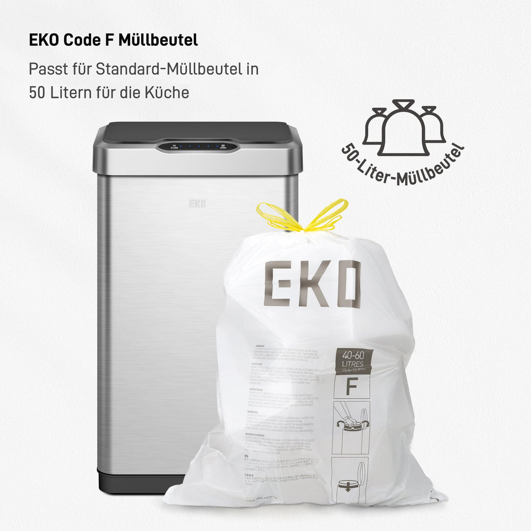 Sensor-Mülleimer Edelstahl 50L Küche berührungslos mit Deckel - Bild 7