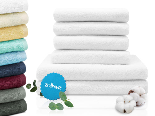Handtuch Set 6-teilig Baumwolle 400 g/m² Hotelqualität Weiss