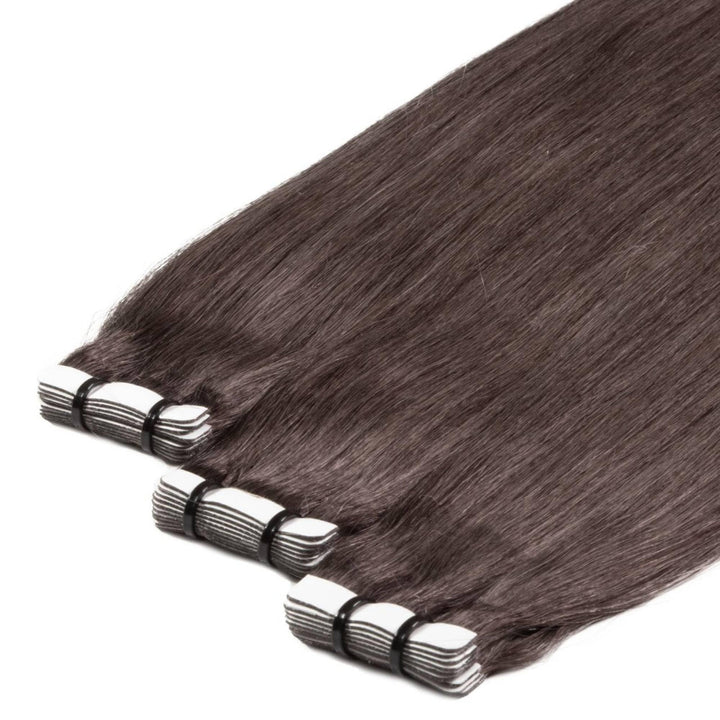 Tape Extensions Echthaar glatt 60cm Dunkelblond 10 Strähnen 25g