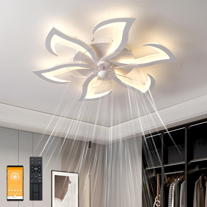 Deckenventilator mit Licht 7 Blätter 6 Stufen dimmbar 70cm