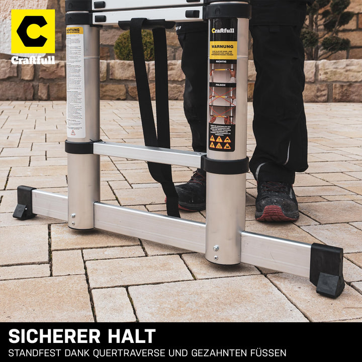 Teleskopleiter Aluminium 4,4 m mit Fingerschutz bis 150 kg - Bild 7