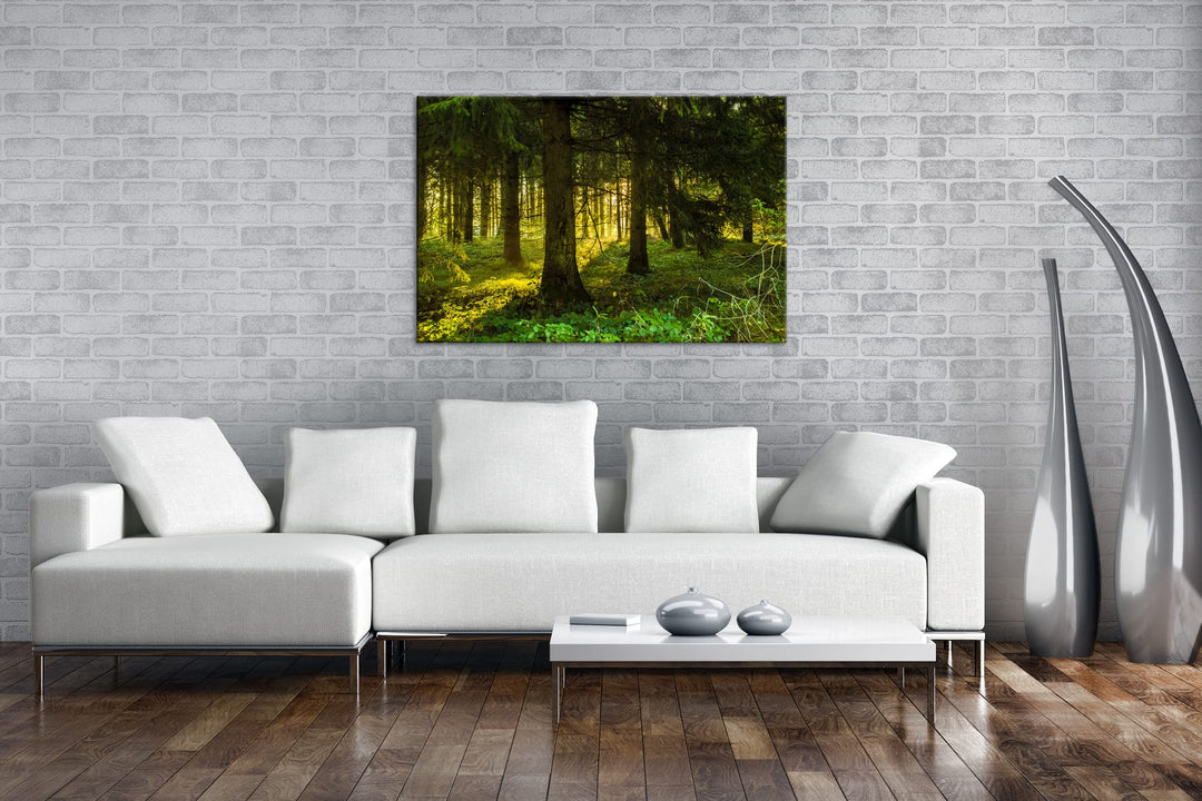 Leinwandbild Waldlichtung 80x60 cm auf Echtholzrahmen - Bild 2