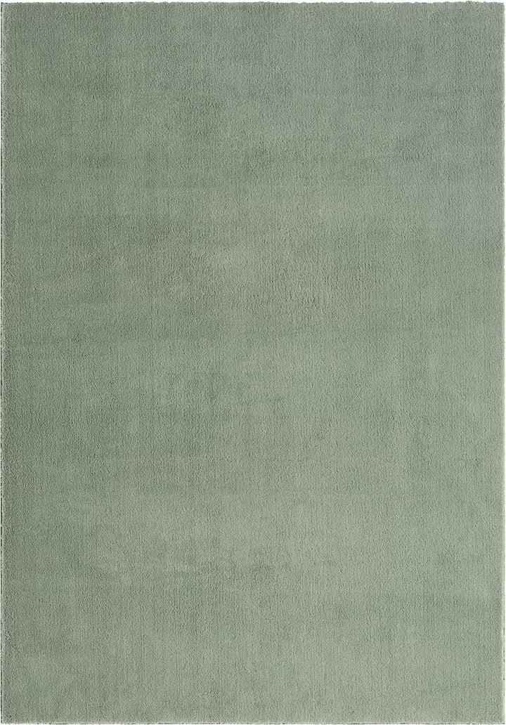 Teppich Felloptik Kurzflor waschbar Anti-Rutsch Grün 240x340 cm - Bild 3