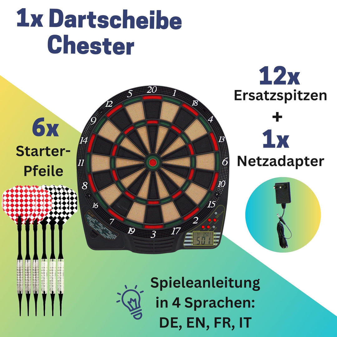 Elektronische Dartscheibe mit LCD-Anzeige 21 Spiele für 4 Spieler - Bild 2