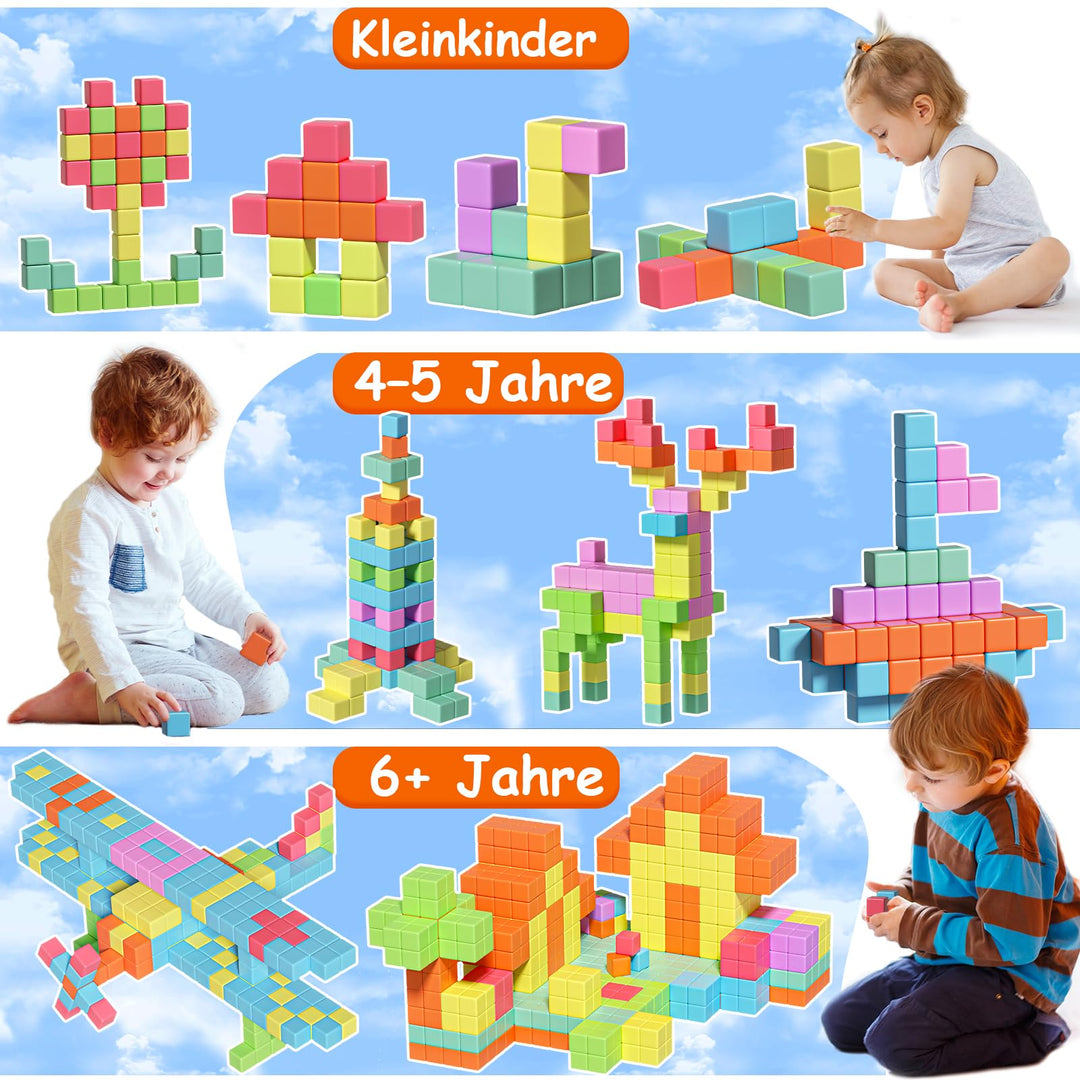 Magnetbausteine 72-teilig für Kinder ab 3 Jahren mit Tragetasche - Bild 3