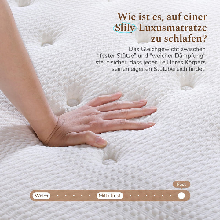 Federkernmatratze 180x200 H3 7-Zonen mit Memoryschaum 30cm hoch - Bild 3