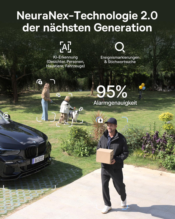 Überwachungskamera Aussen Dual 3K Solar WLAN mit KI-Tracking 7800 mAh - Bild 4