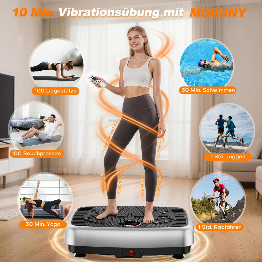 Vibrationsplatte Dual-Motor mit Bluetooth-Lautsprecher 120 Stufen - Bild 6