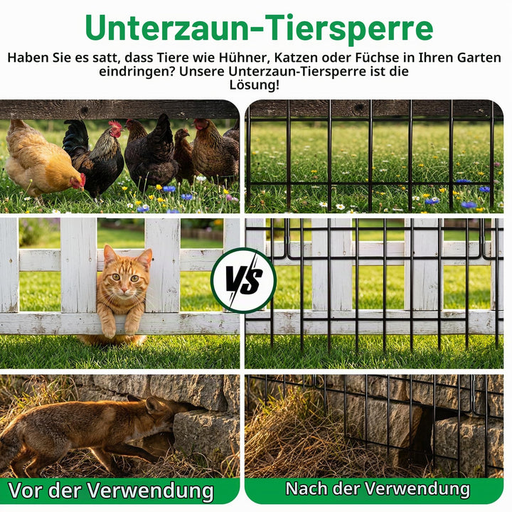 Metall-Gartenzaun Schwarz 25 Paneele 8,2 m Tierbarriere - Bild 5
