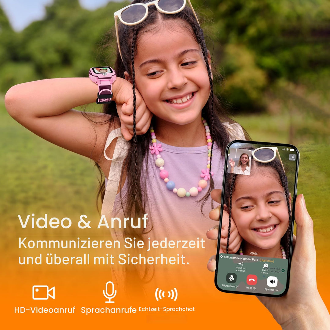 Kinder-Smartwatch mit Videoanruf GPS SIM SOS 740mAh Akku - Bild 3