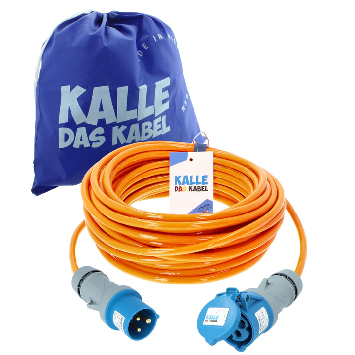 CEE Verlängerungskabel 3G 2,5mm² 25m PUR Aussenbereich orange