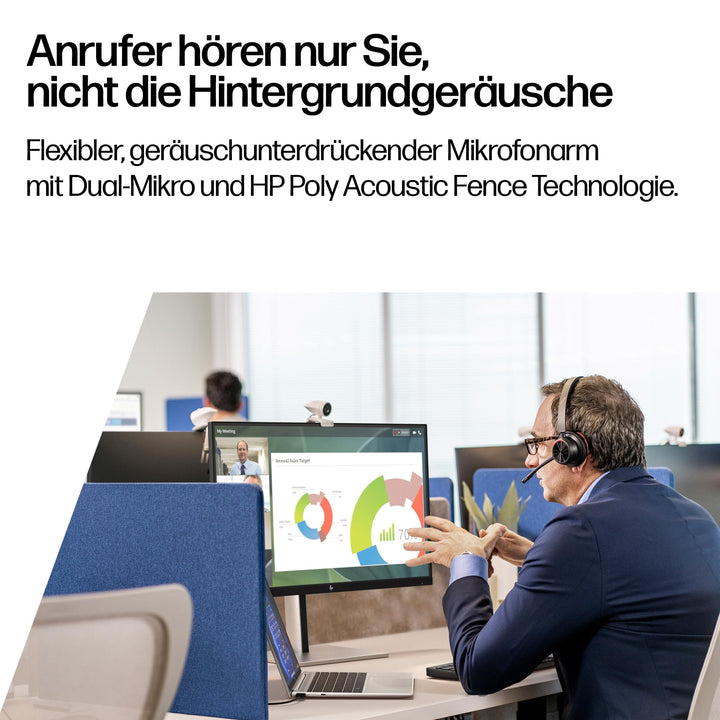 Bluetooth-Headset Stereo mit Noise Cancelling, 24h Akku, für PC &amp; Teams - Bild 5