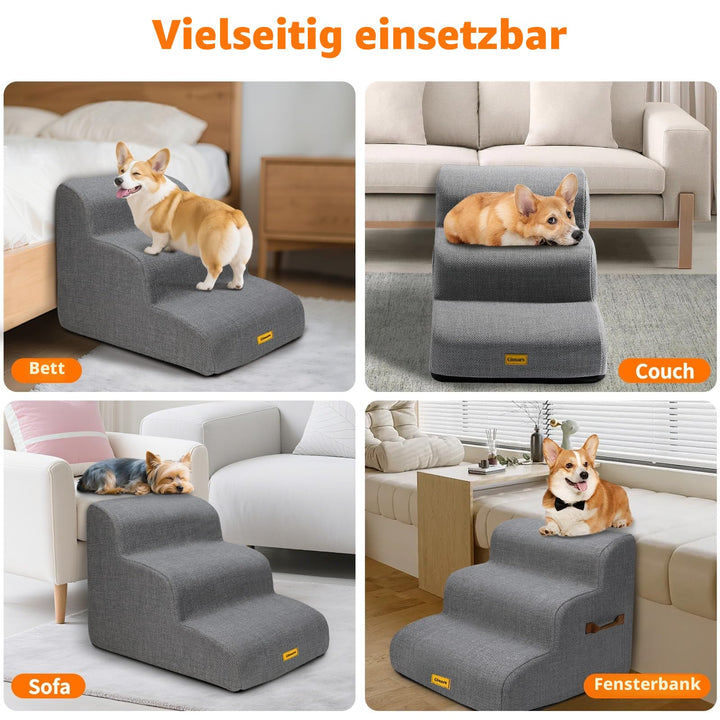 Hundetreppe 3 Stufen 40 cm Schaumstoff rutschfest waschbar für Hunde - Bild 6