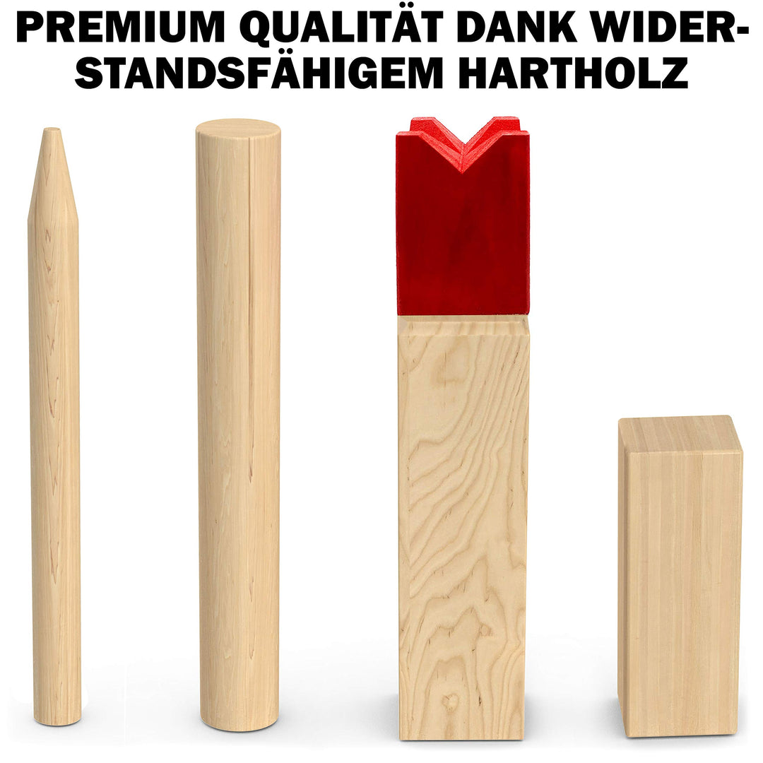 Kubb Holzspiel aus Gummibaumholz mit Transporttasche - Bild 2