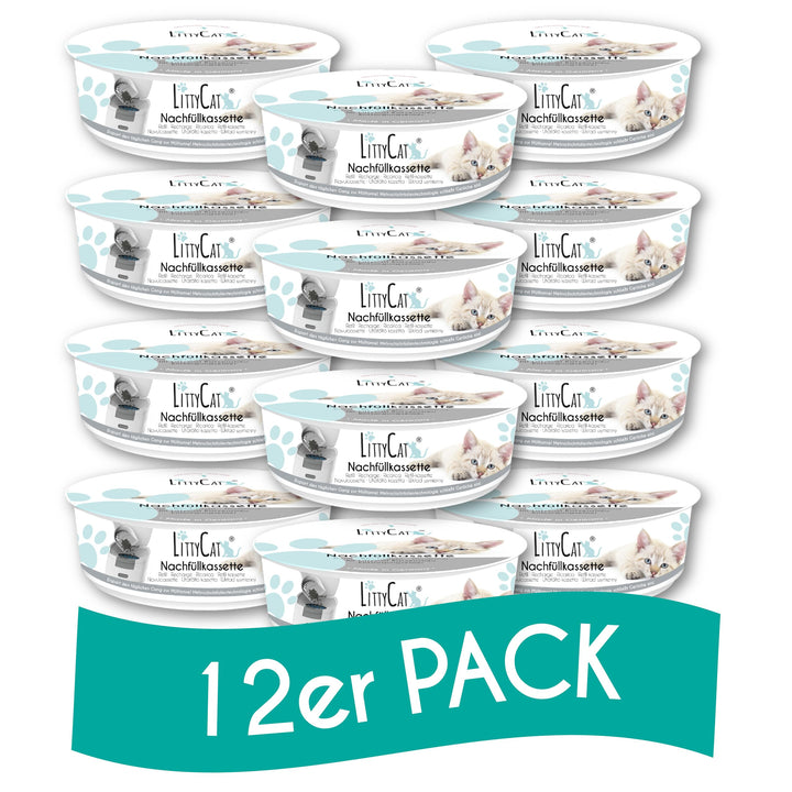Katzenstreu Nachfüllkassetten 12er Pack für Littycat Entsorgungseimer - Bild 5