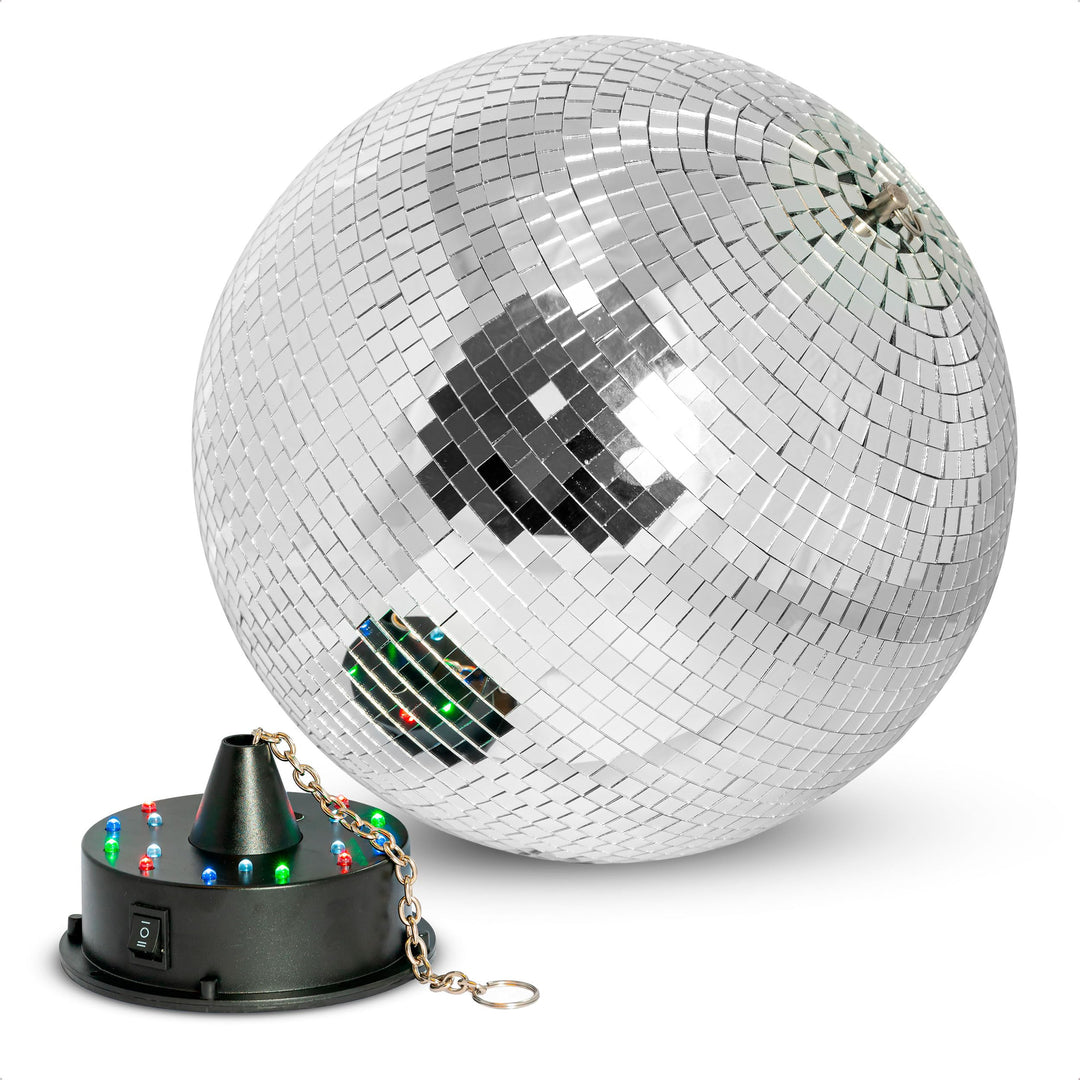 Spiegelkugel 30cm mit 18 RGBW LEDs Musiksteuerung batteriebetrieben - Bild 2
