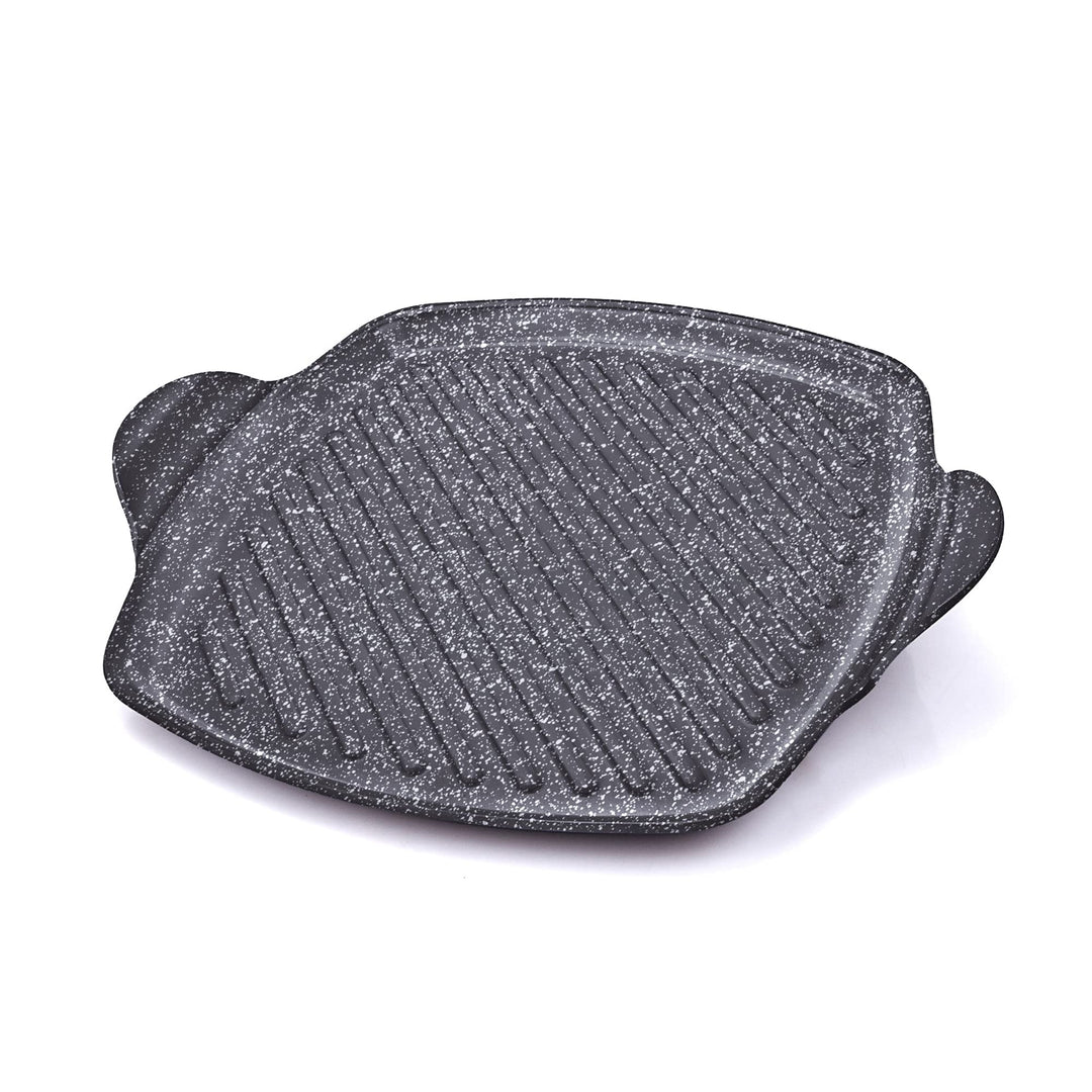Grillpfanne Aluminium quadratisch 25x25 cm Antihaft Steinoptik