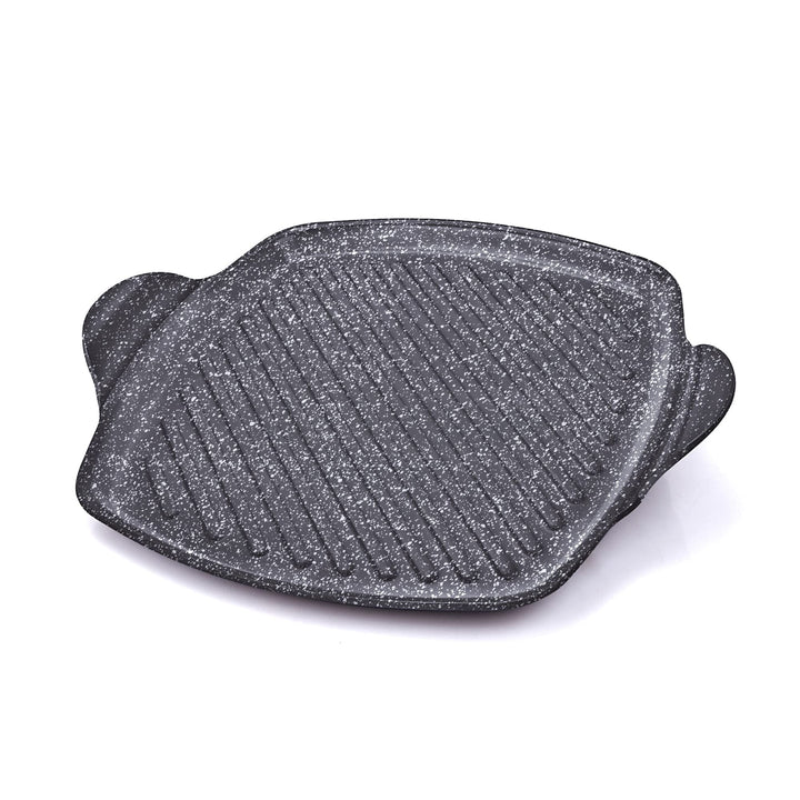 Grillpfanne Aluminium quadratisch 25x25 cm Antihaft Steinoptik